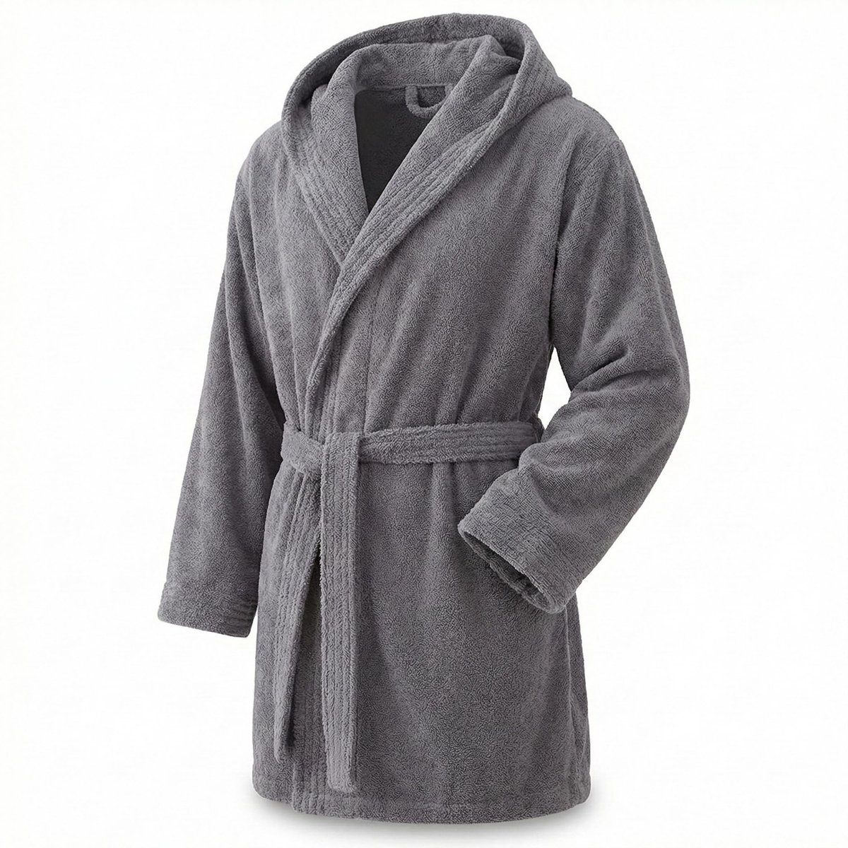 SnelShoppen - Unisex Badjas - Douchebadjas voor Heren en Dames - 100% Katoen - 500g/m2 - Luxe Badstof Badjas voor Thuis, Wellness en Vakantie - Maat S