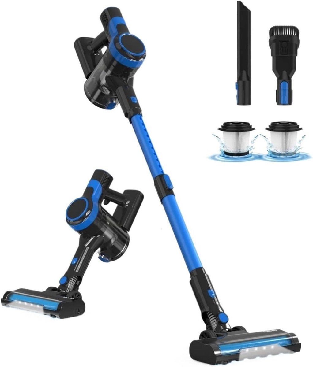 Draadloze Steelstofzuiger - Kruimelzuiger Handstofzuiger - Snel Huis Schoonmaken - 6-in-1 Veelzijdigheid - 500 Gram Bak - One Color