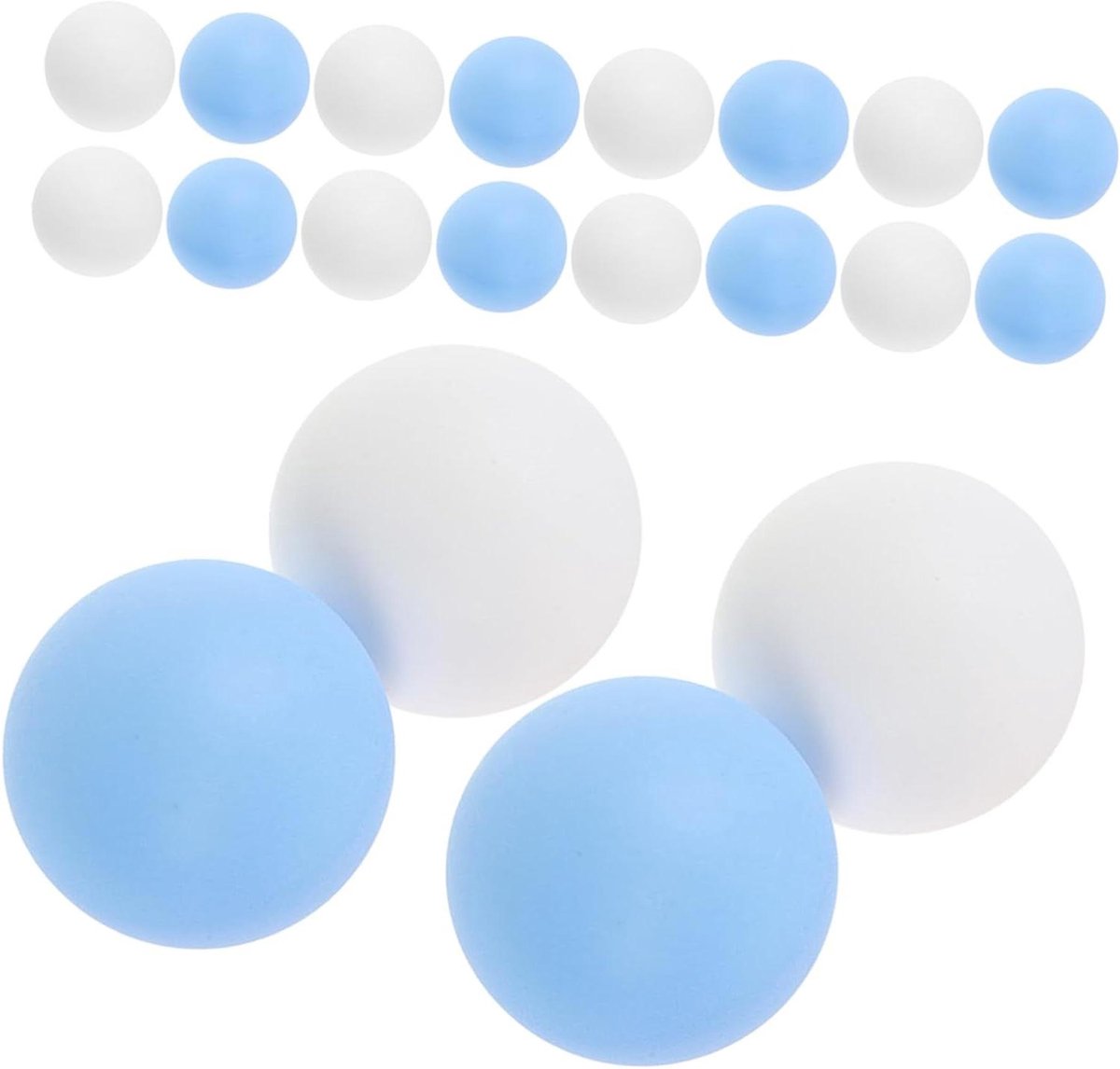 Tafeltennisballen - Pingpongballen - Decoratie en Spel - Naadloos Ontwerp - 50 Stuks - Wit Lichtblauw