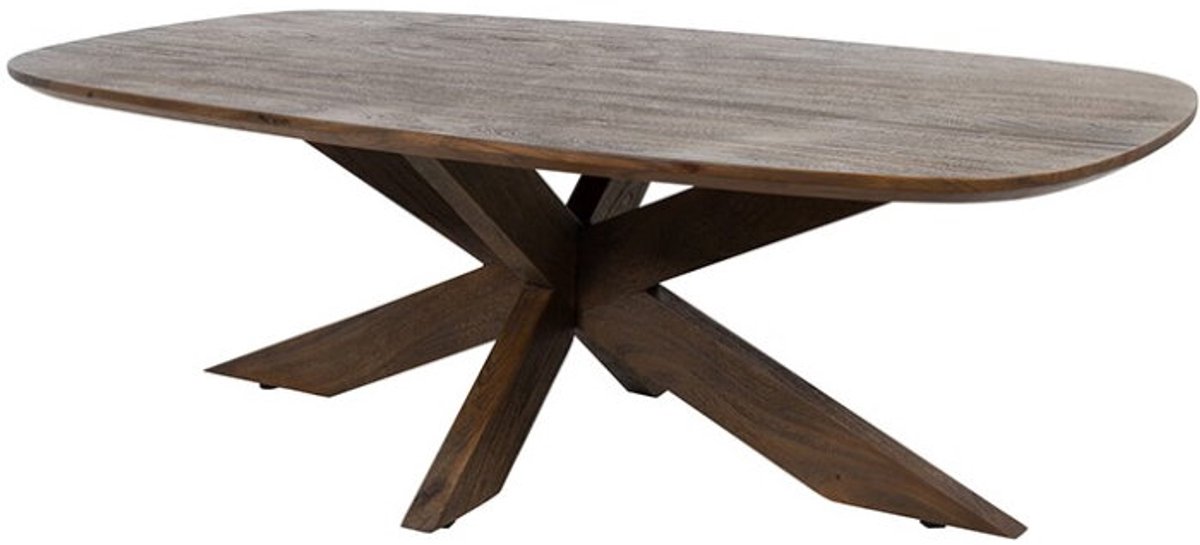Salontafel Capricorn Deens ovaal Acacia 120x70x40 cm - Bruin - Houten onderstel - Japandi