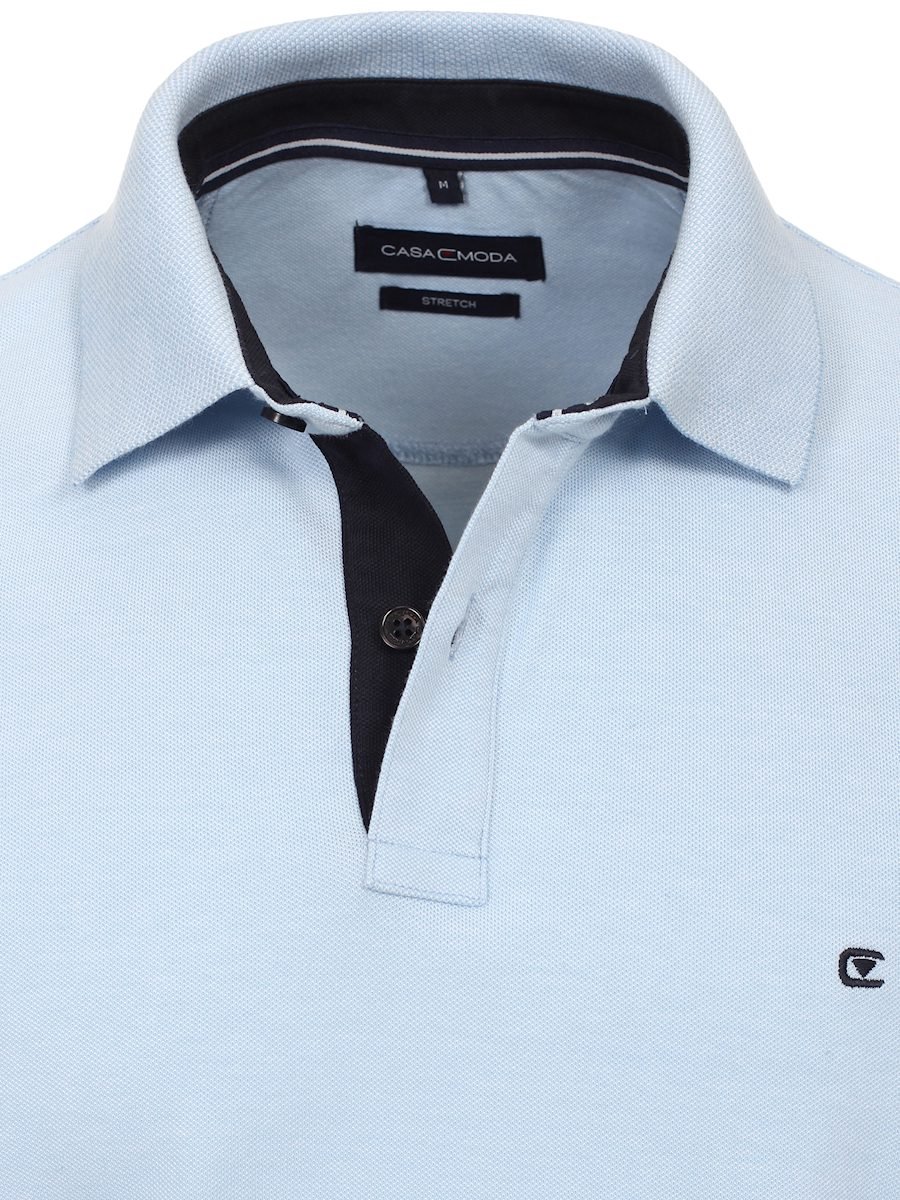 Casa Moda Polo Shirt Comfort Fit Effen Stretch 004470-102 - S