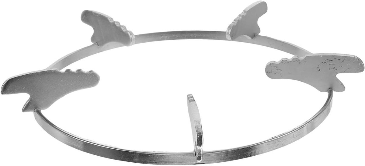Wokring Gasfornuis Woksteun Ijzer Stabiel Koken Antislip Ontwerp 24.5 cm Wit