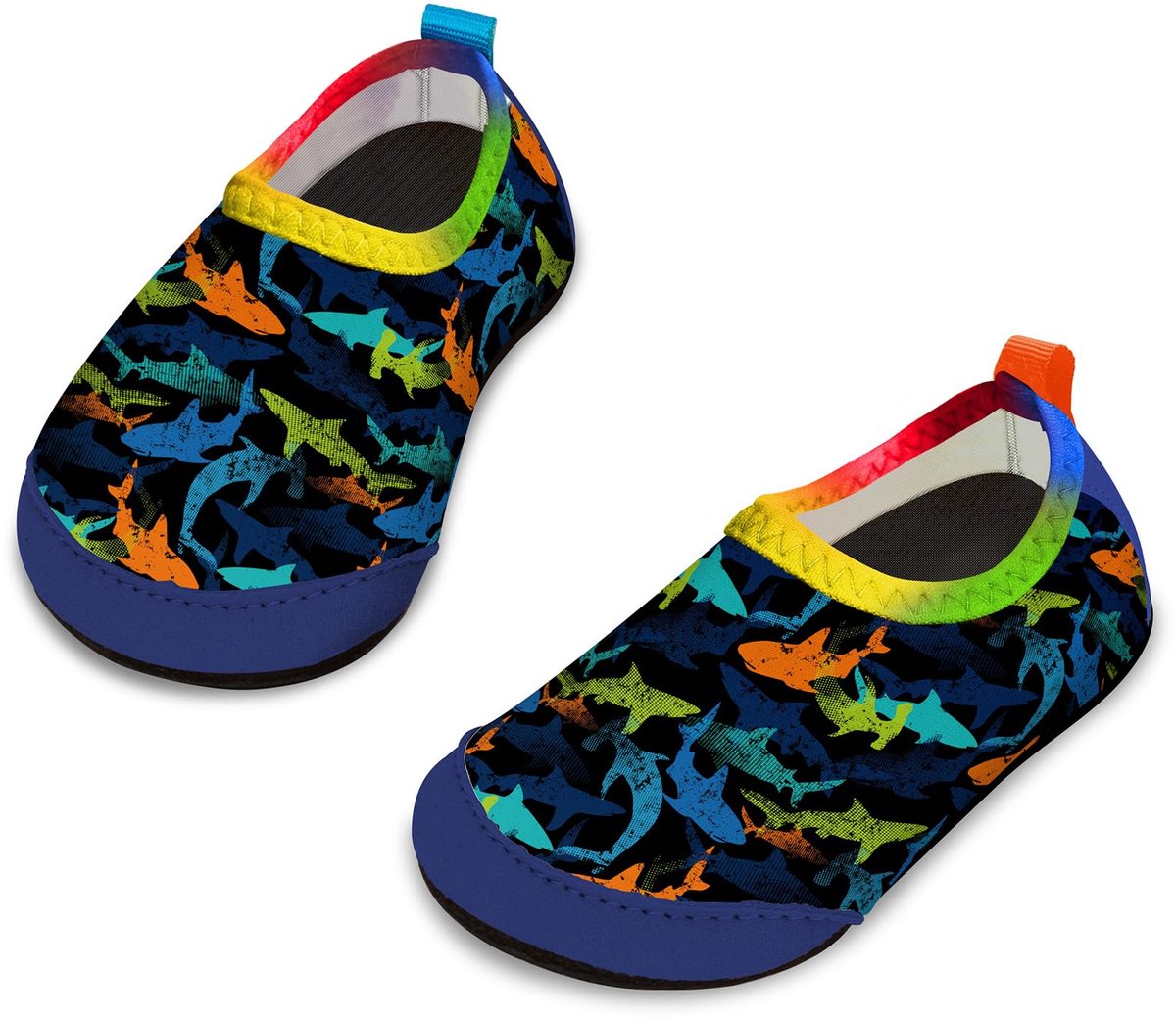 SnelShoppen - Yorgou Waterschoenen voor Kinderen, Antislip, Sneldrogend, Duikschoenen, Strandschoenen, Gekleurde Haai, Maat 25/26 EU, Voor Meisjes en
