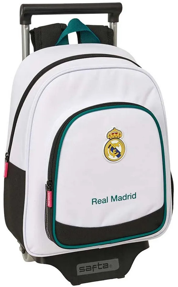 Safta Real Madrid 26/27 10l Rugzak Met Wielen Wit Kinderen
