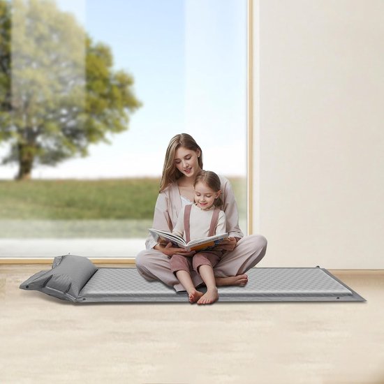 Luchtbed - Luchtmatras - Kamperen - Zelfopblazend - 192 x 66 cm - Grijs — afbeelding 3