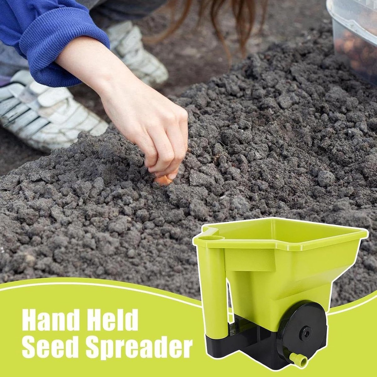 Handmatige Meststofstrooier - Graszaadstrooier Schudder - Gazon Verzorgen - Anti-verstoppingshopper - 24.7 x 24.5 x 23.5 cm - Niet gespecificeerd