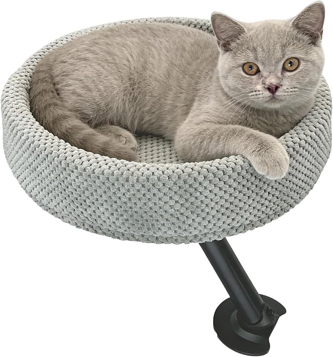 Kattenbed Bureau - Kat Kussen - Ontspannen Kat - Stabiel Anti-wiebel - 41x40x40 cm - Neutrale Kleuren