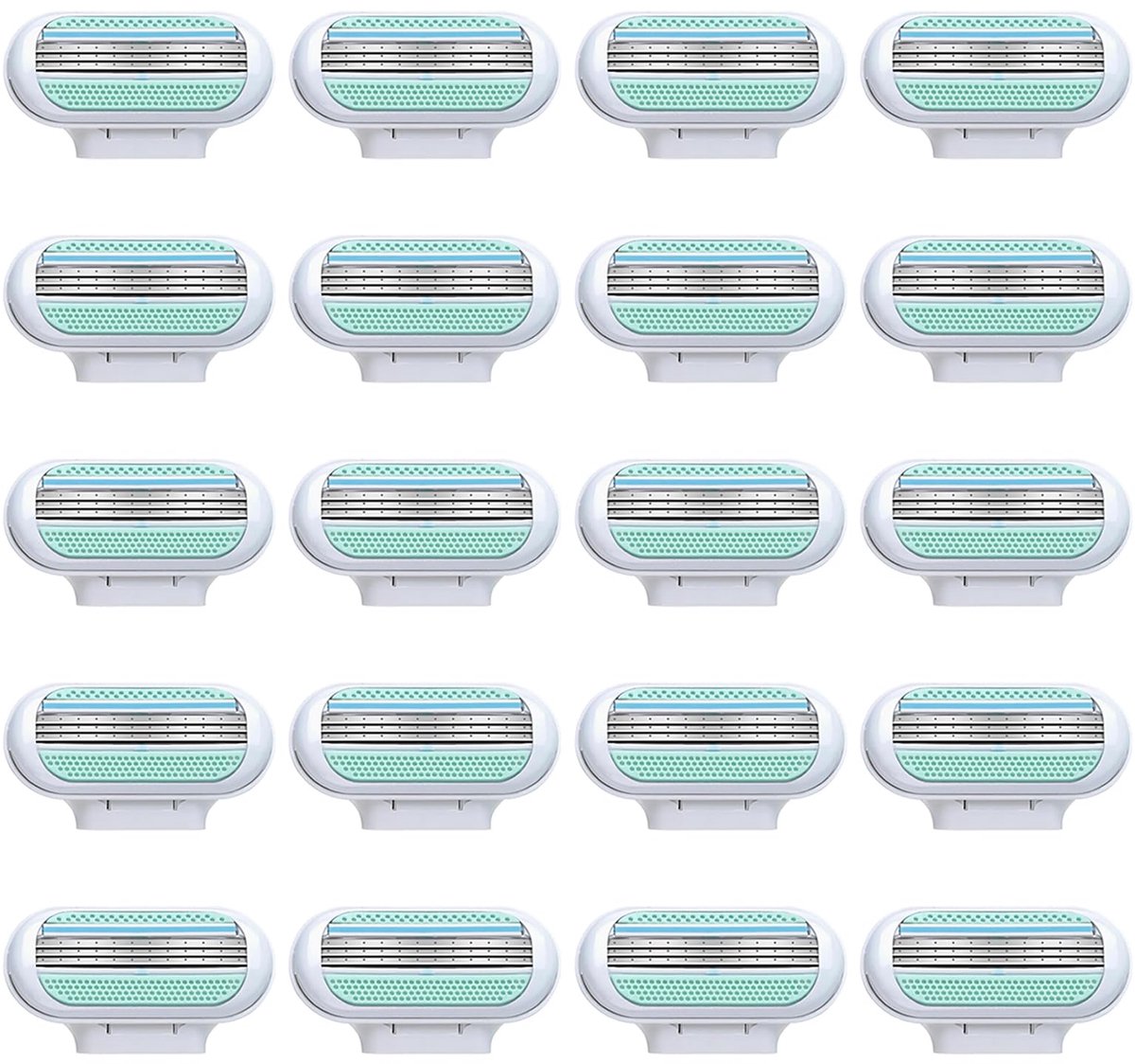 SnelShoppen - 20 stuks Scheermesjes voor Dames, Compatibel met Venus, Reservemesjes met 3 Messen, Lichaamscontouraanpassing, Langdurige Scherpte, Sche