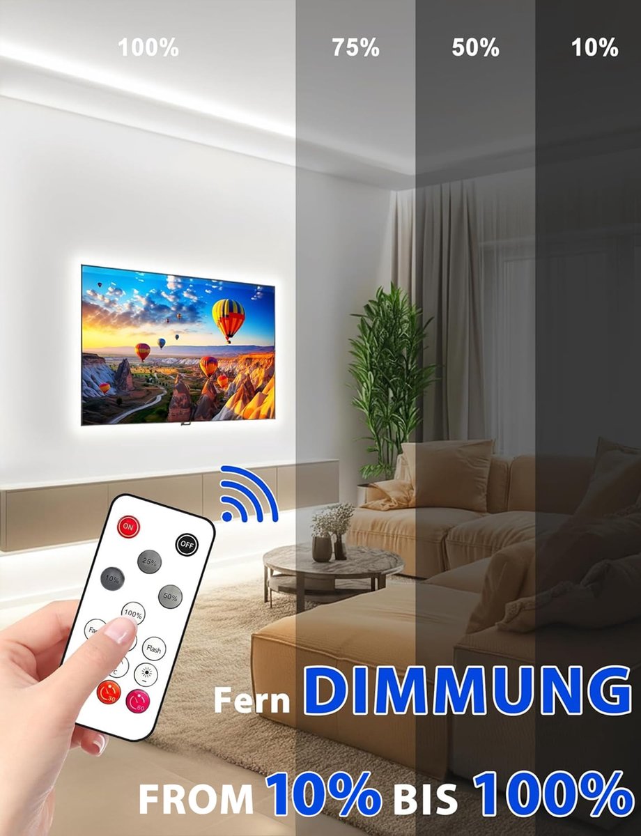 SnelShoppen - Dimbare Lamomo COB LEDstrip 10m - Waterdicht Neon Lichtstrip 6000K - Flexibele Siliconen Lichtstrip voor Slaapkamer, Keuken, Buiten, Doe