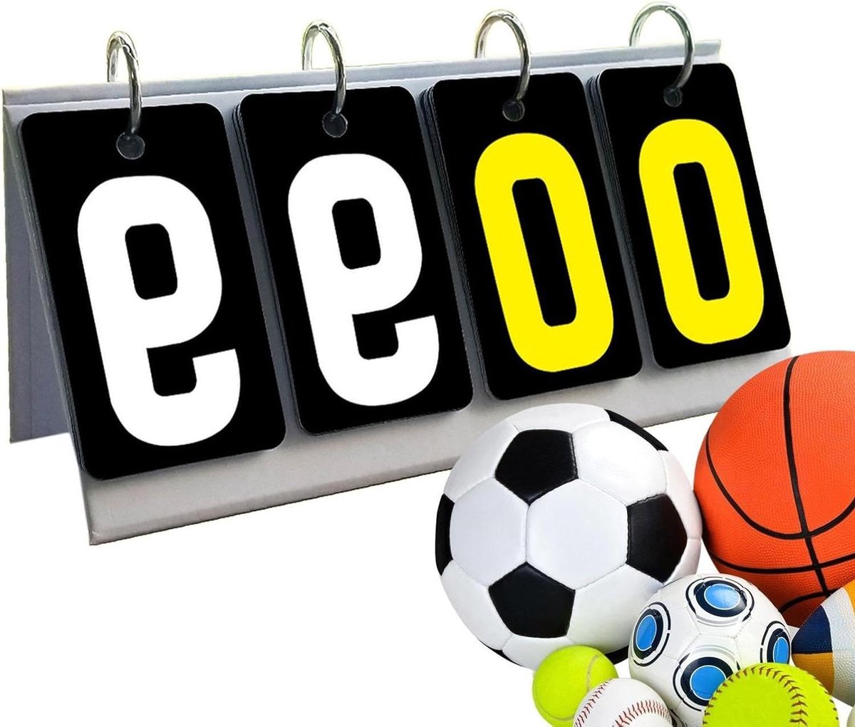 Volleybal Scorebord - Flipper Scorekaart - Wedstrijd Bijhouden - Kantelveilig Ontwerp - 30 cm - Zwart