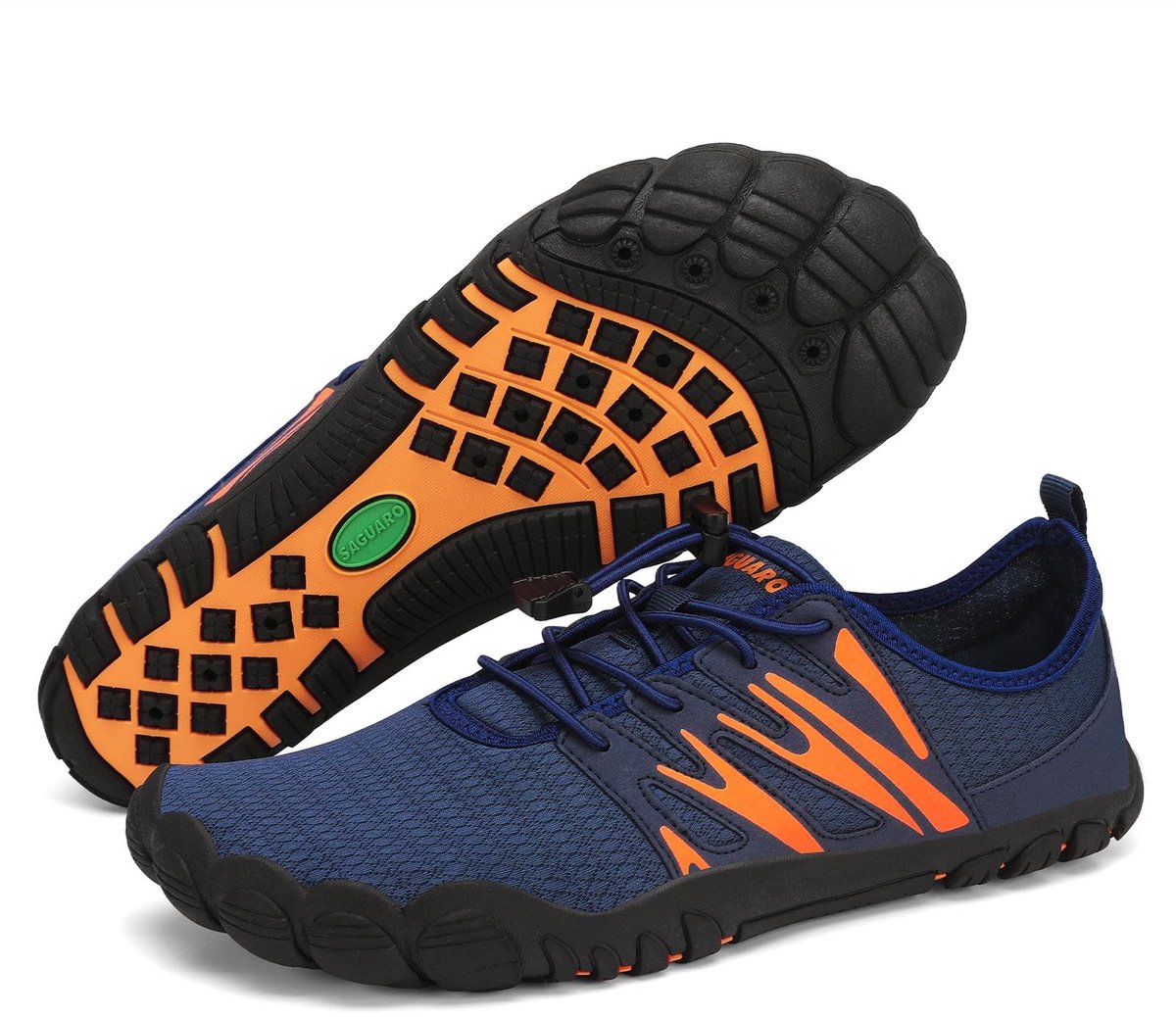SnelShoppen - Blotevoetenschoenen Heren Sneldrogend Waterschoenen Antislip Aquaschoenen Ademend Strandschoenen Blauw 42 EU voor Strand, Camping en Act