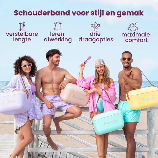 Polarbox Koelbox met Schouderband - Paars-Sorbet - 20 Liter