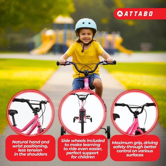 Kinderfiets - Loopfiets Meisjes - Leren Fietsen - Licht Aluminium Frame - 16 Inch - Roze — afbeelding 2