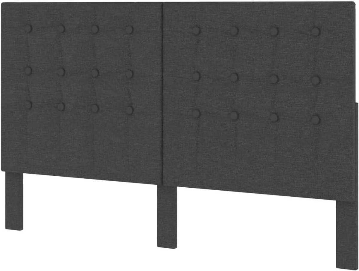 Hoofdbord Gestoffeerd - Bedkopstuk Bed - Slaapkamer Decoratie - Ingetogen Elegant Ontwerp - 160x200 cm - Donkergrijs