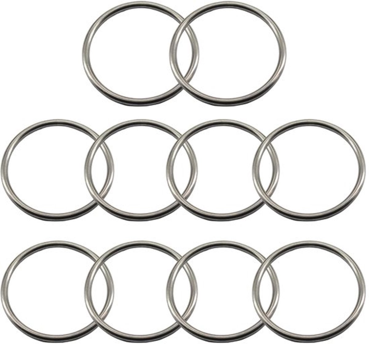 O-ring 5x25mm - 10 Stuks - Roestvrij Staal - Duurzaam - Corrosiewerend - Geschikt voor Binnen/Buitengebruik - Ophangring