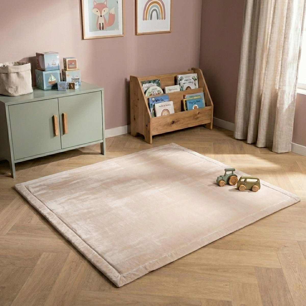 Little Olly Vierkante speelmat - Jip Beige - 150x150cm