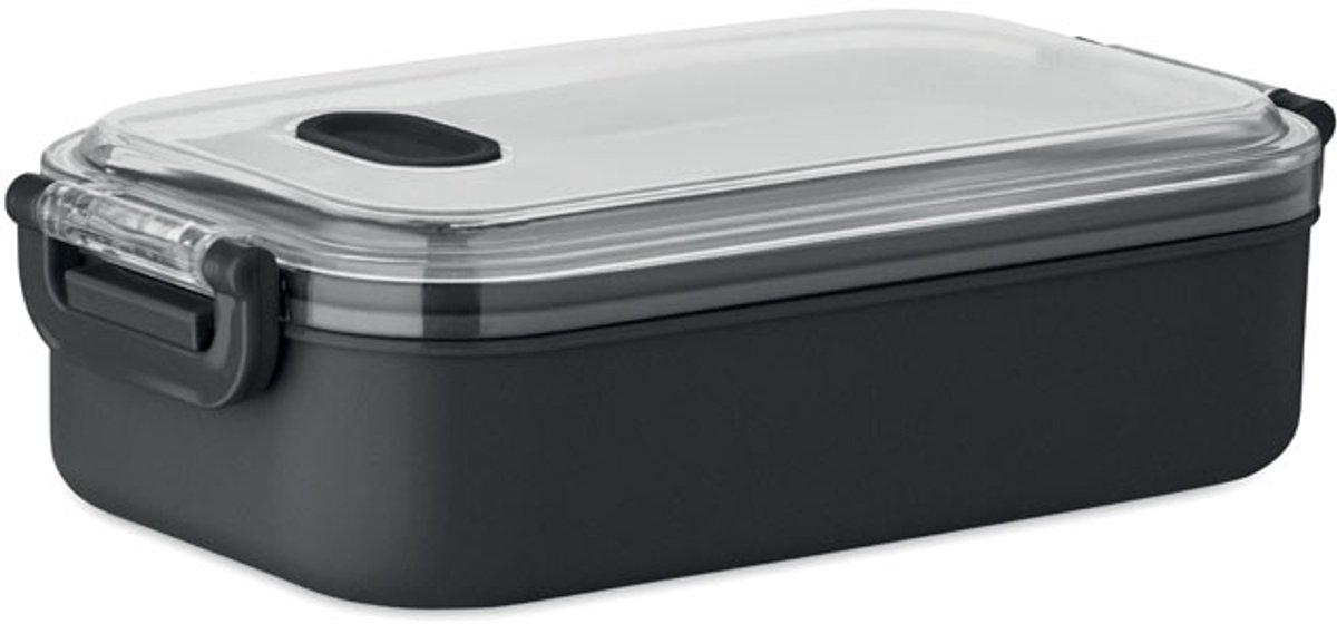 Lunchbox van PP met een extra binnenlaag van gerecycled roestvrij staal Zwart