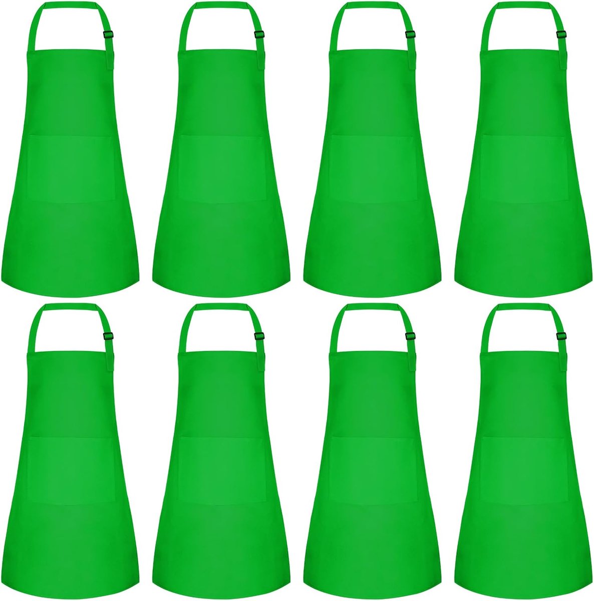 8/12/24 Pack Verstelbare Kids Schort Bulk met 2 Zakken Peuter Schort Kinderen Schilderen Schorten voor Koken Bakken Paiting Jongens Meisjes