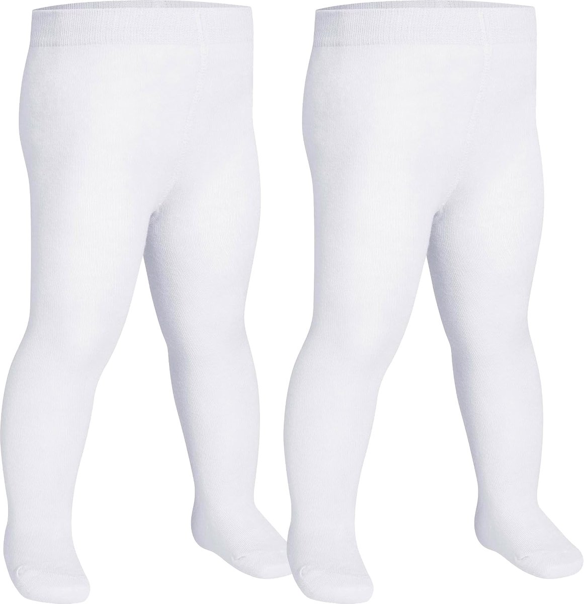 Uniseks thermo effen panty voor kinderen, wit, 122/128 cm