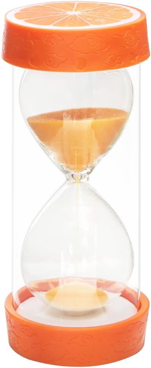 Zandloper Zandtimer, Veiligheid Kleurrijke Duidelijke Maatregelen Zandglas met Beschermhoes Base voor Thuis Bureau Decor Keuken Koken Countdown Xmas Verjaardagscadeau (oranje, 10 minuten)