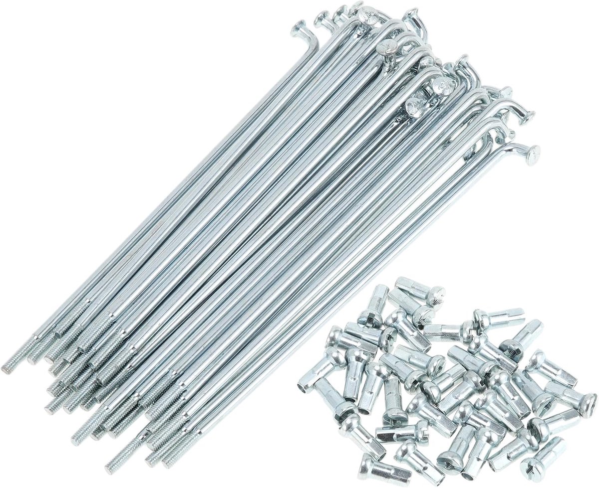 Spaken 12G 104mm Lengte Fiets Wiel Spaken Zilver Tone Carbon Staal Gegalvaniseerd