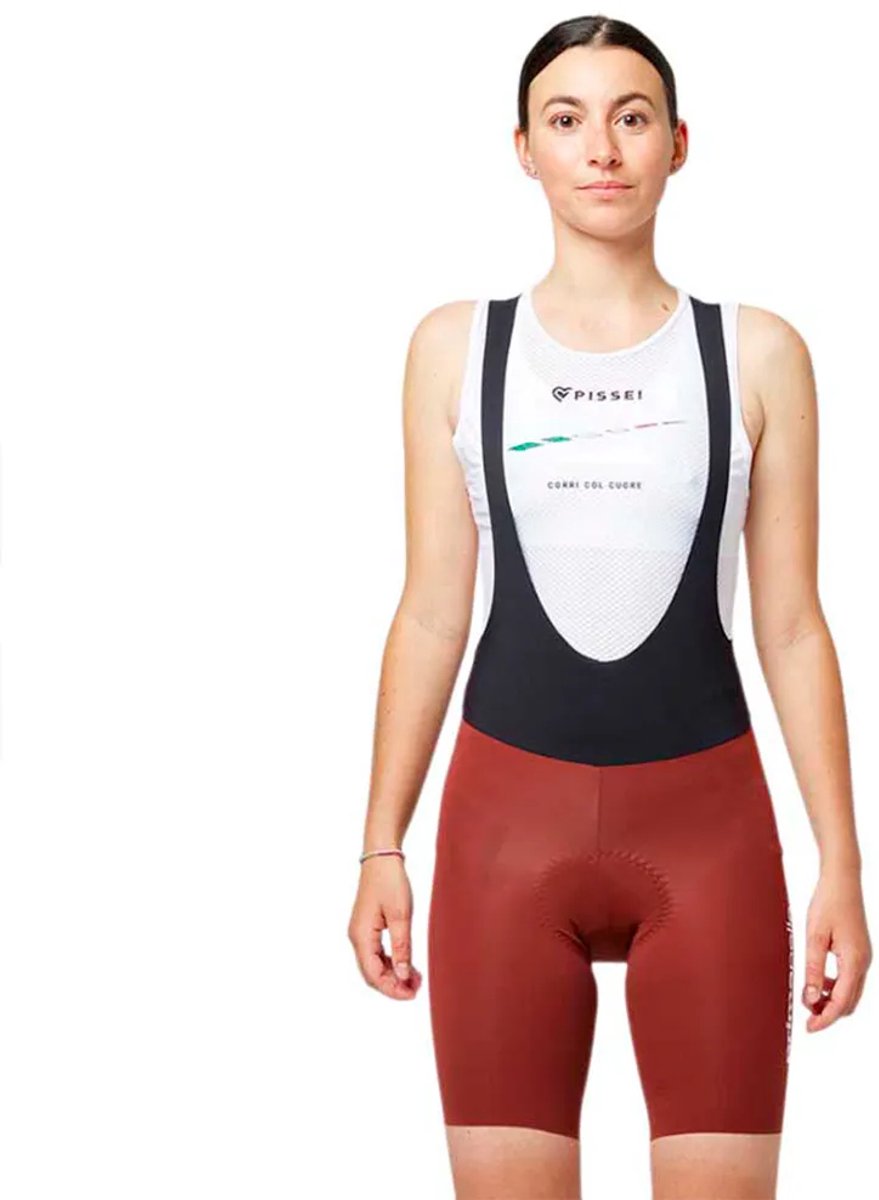 Pissei Primapelle Fietsbroek Bruin,Oranje M Vrouw