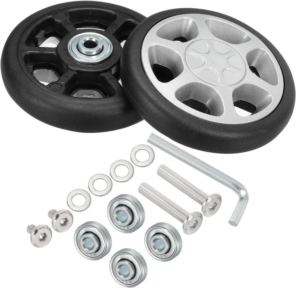 Vervangende bagage koffer wielen reparatie kit 85 mm x 16 mm slijtvast en 360 graden draaibare zwenkwiel