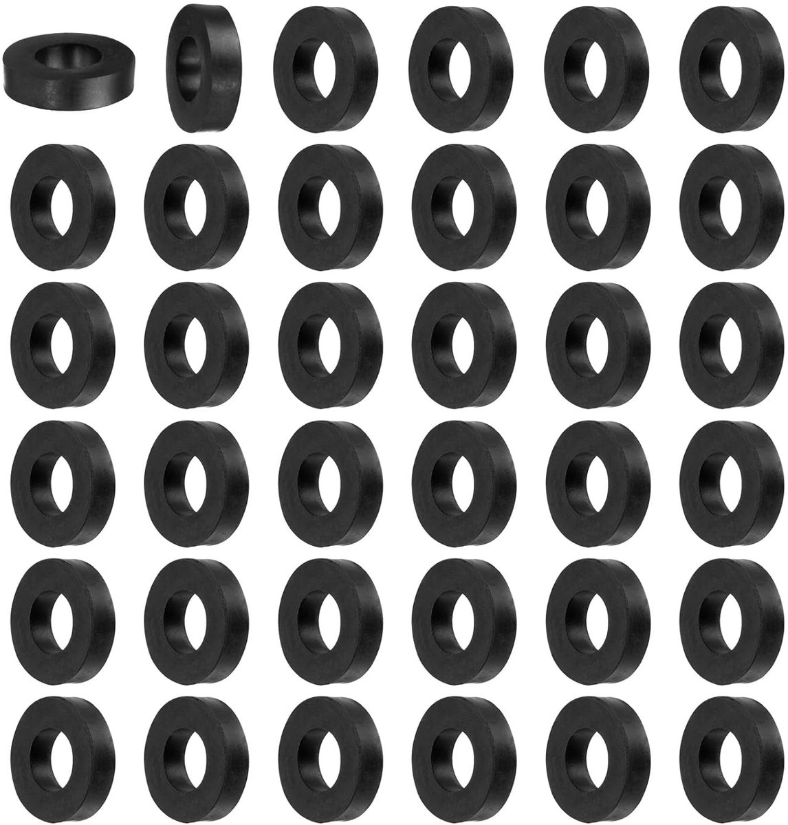 Rubberen sluitringen, rubberen spacer, afstandshulzen, 20 mm, buitendiameter 10 mm, binnendiameter 5 mm dik, ronde rubberen bussen, dikke rubberen schijven voor huis, auto-accessoires, 36