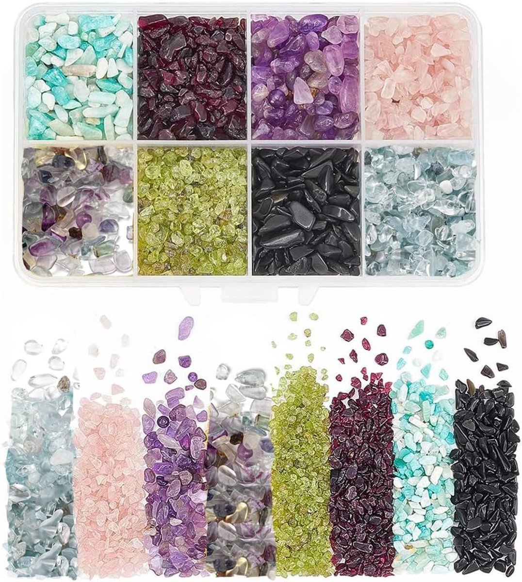 Kralen, natuurlijk mengmateriaal, steenkralen, geen gat, onregelmatige chipkralen voor armbanden, sieraden, doe-het-zelf handwerk