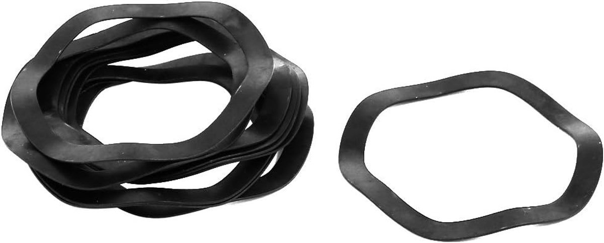 Sourcing map 10 stuks. Koolstofstaal drukgolf 40 mm binnendiameter * 50 mm AD* 0,5 mm dikte de