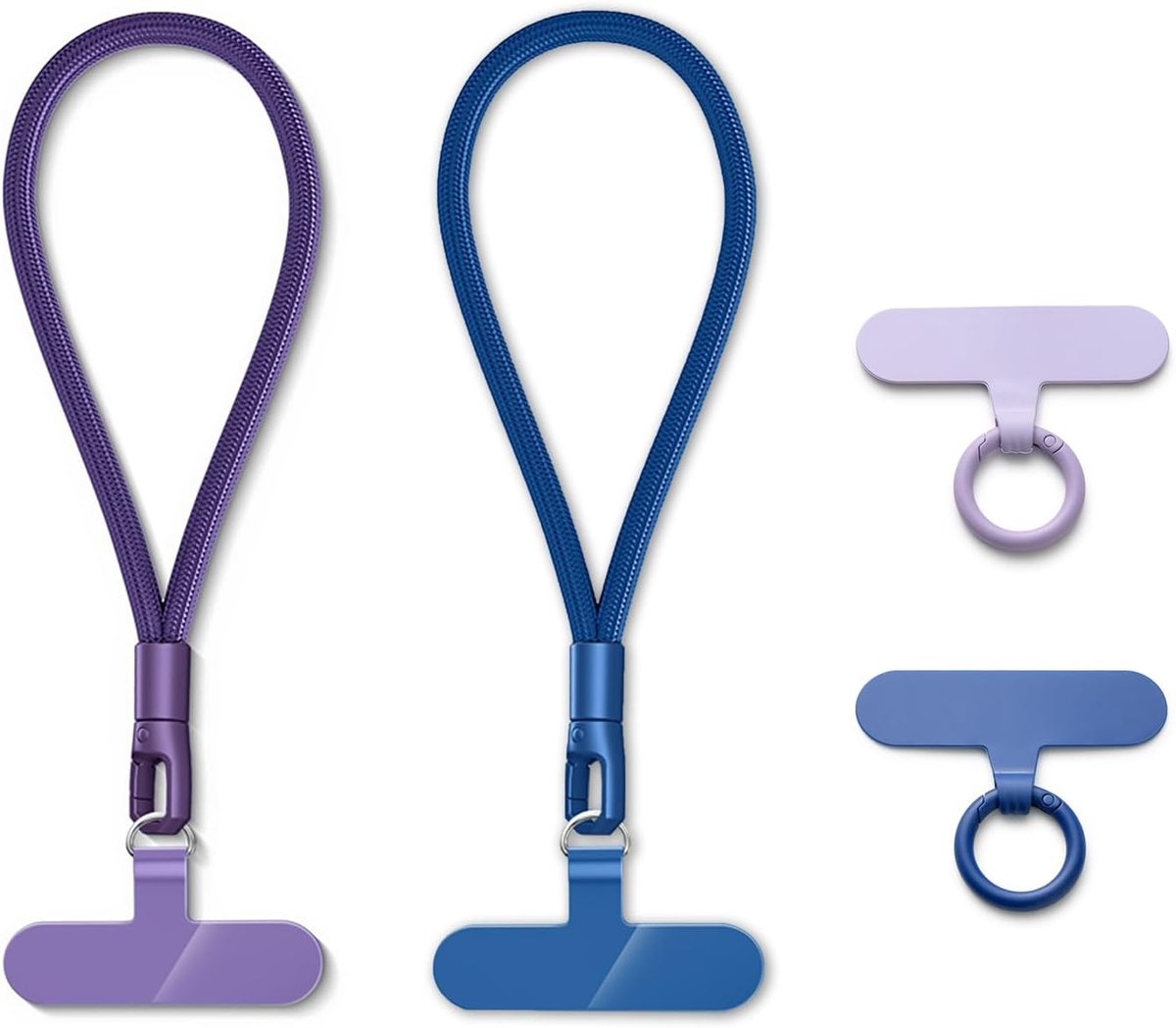 Mobiele Telefoonketting Universele Telefoonketting Kort Universele Telefoonkoord Sleutelband Polsriem, 2 stuks