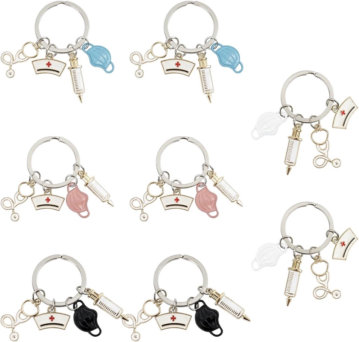 Verpleegster, Keychain, Verpleegster Sleutelhanger, Verpleegster Accessoires, Geschenken voor Verpleegkundigen als Paasgeschenken, Verjaardagscadeau