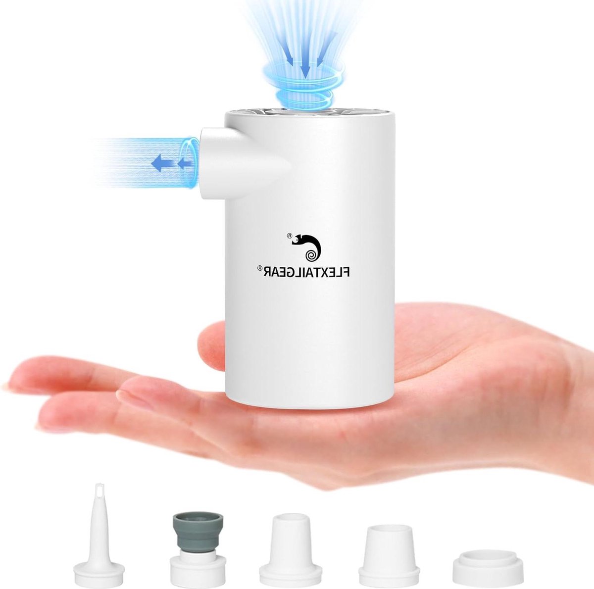 Draagbare Elektrische Pomp - Luchtpomp Opladen - Opblaasbare Producten - Hoge Druk 4.5 kPa - 3800 mAh Batterij - Wit
