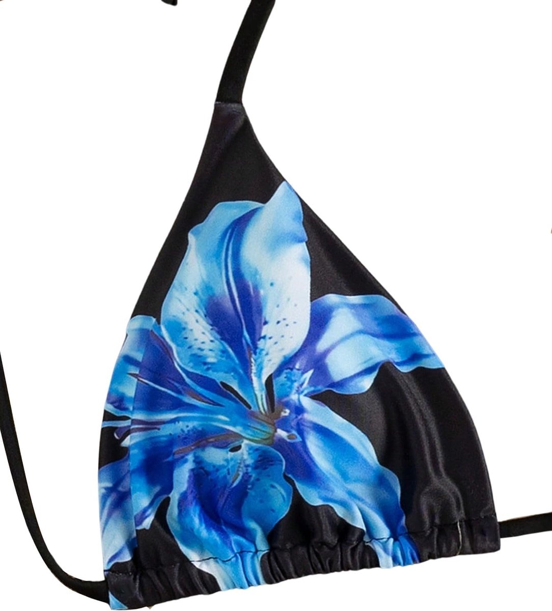Y2k bikiniset voor dames, 2-delige bikiniset met bloemenpatroon, nekhouder, badmode met veters, rugvrij, strandmode