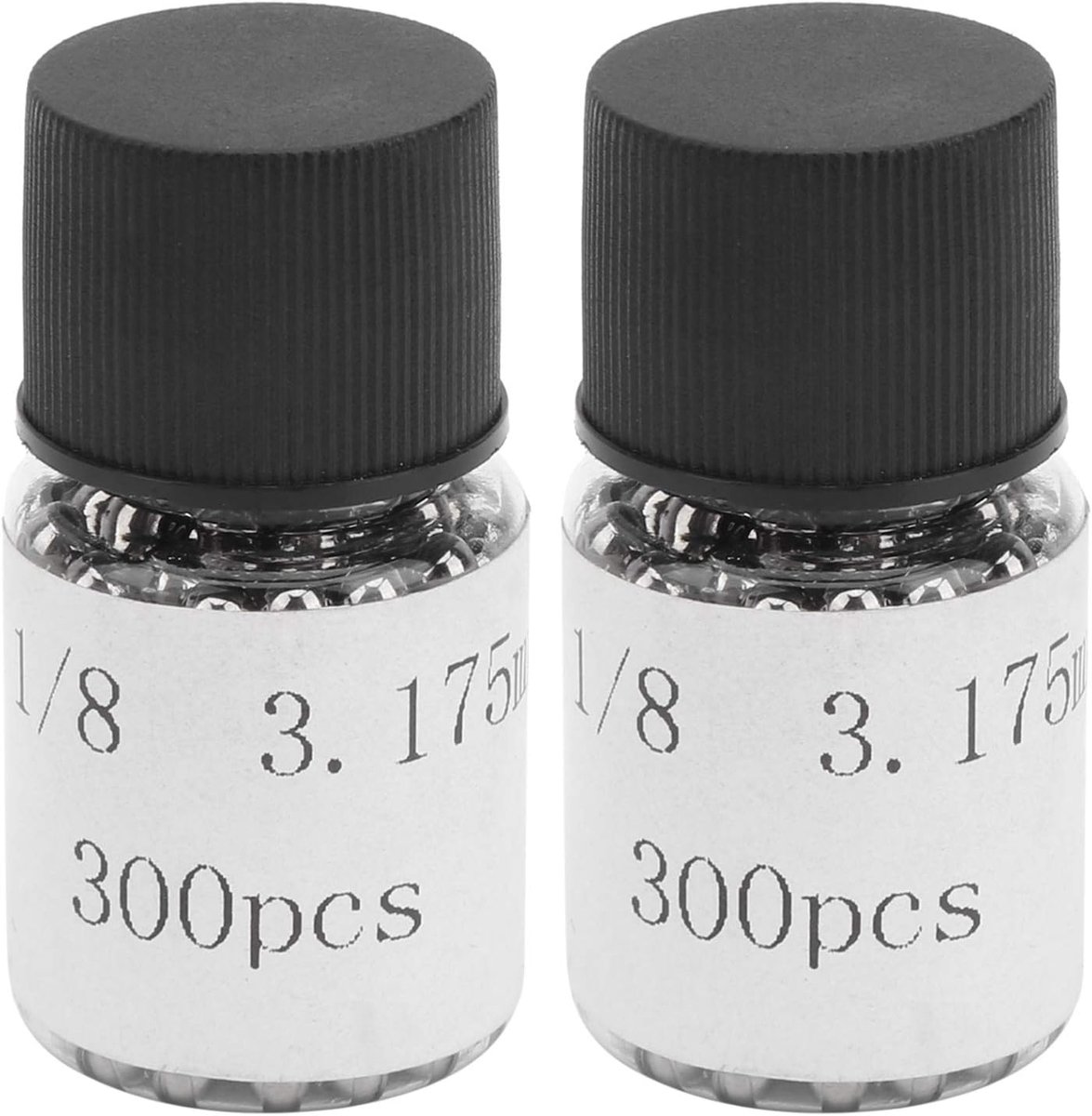 Kogel, 300 stks/fles 1/8 inch diameter 304 roestvrij staal Zeer gepolijst oppervlak Precisie stalen lagerballen voor chemicaliën Lucht- en ruimtevaart voor kunststof hardware