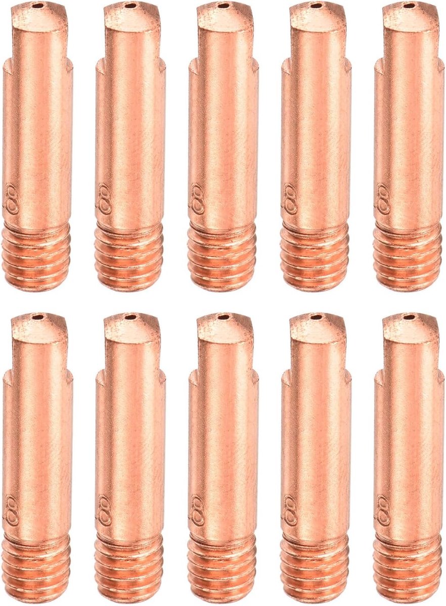 10 stuks contactpunten voor MIG laspistool 0,030 inch koperen contactpunten MIG lasapparaat reserveaccessoires voor laspistool MB-15AK