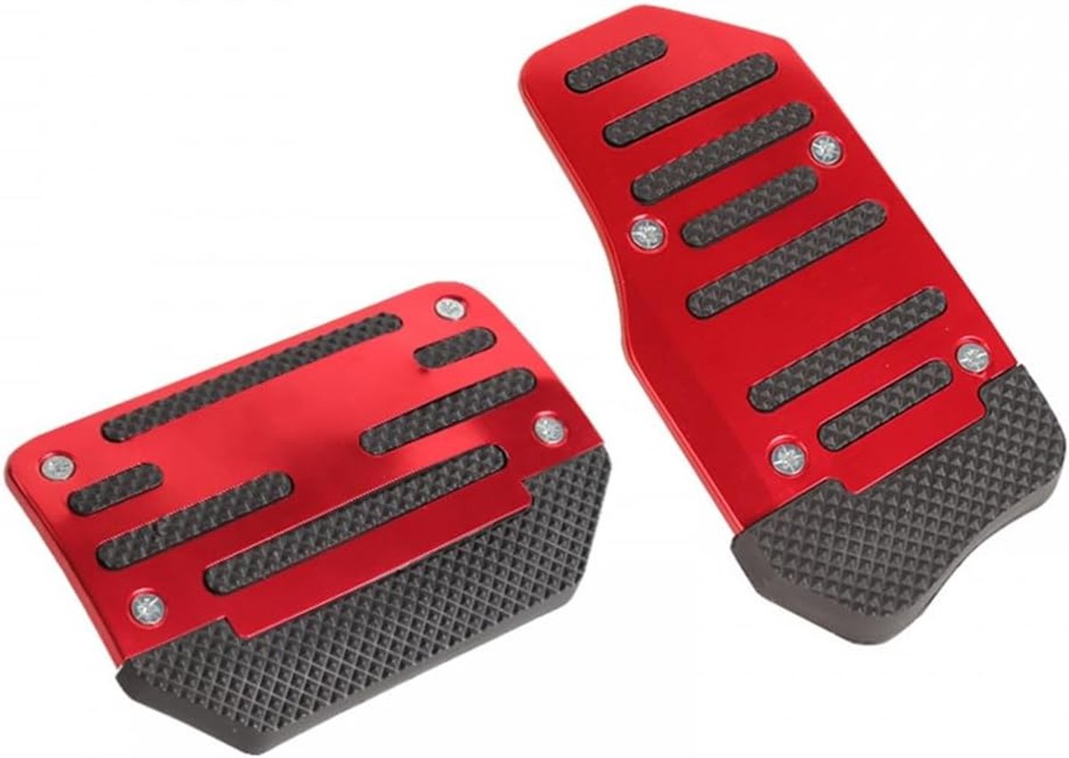 2 STKS Automatische Pedaal Covers,Aluminiumlegering Gas Pedaal Rempedaal Cover Met Schroeven Voor Meest Automatische Transmissie Voertuig