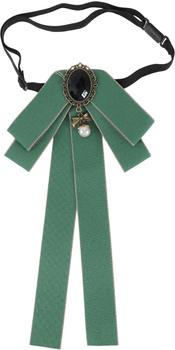 Vintage voorgebonden vlinderdas broche pin strik strass lint strik bruiloft party accessoires