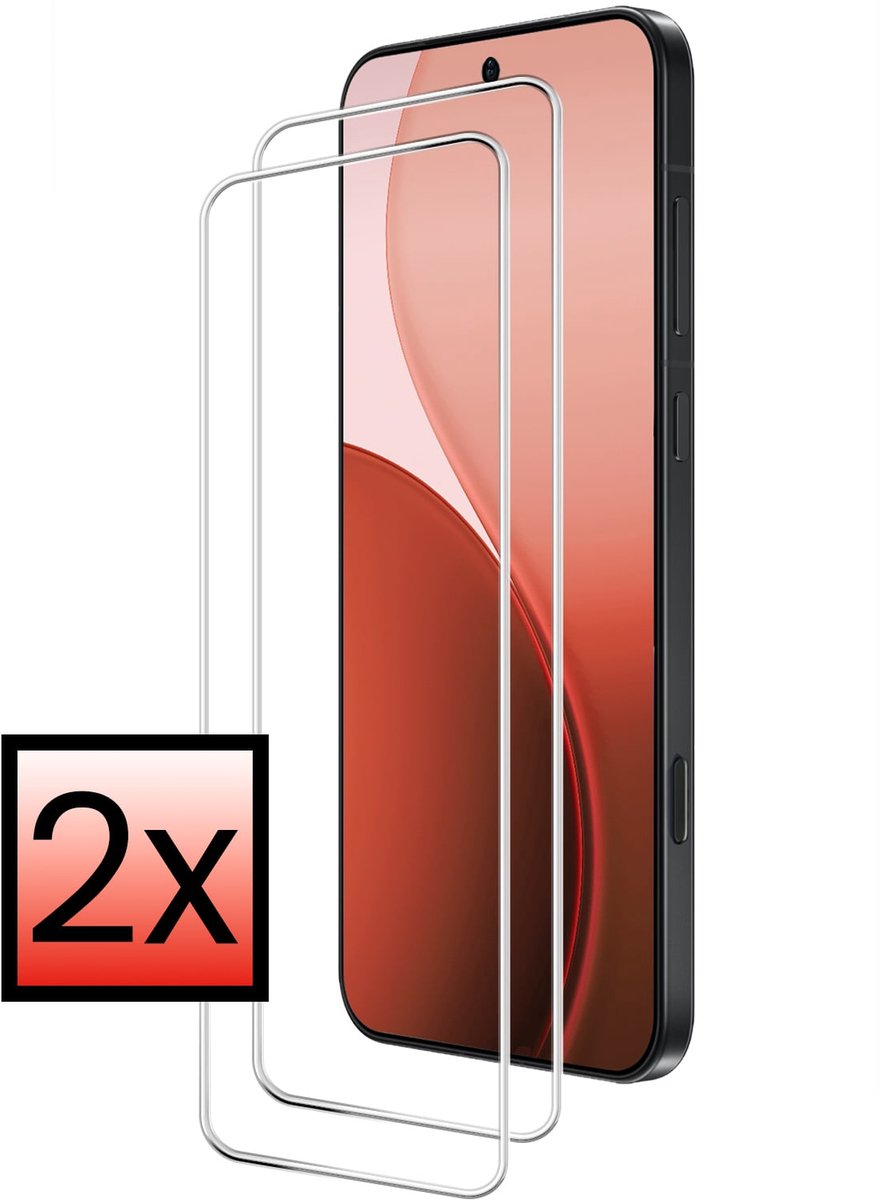 Screenprotector - 2 Stuks - Geschikt voor Oppo Reno 14 - Extra Sterk - Beschermglas - Gehard Glas - Tempered Glass - Screen Protector - Bescherm Cover