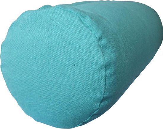 Yoga Bolster - Meditatie Kussen - Ontspanning Oefenen - Milieuvriendelijke Vulling - 61 x 23 cm - Turquoise — afbeelding 4