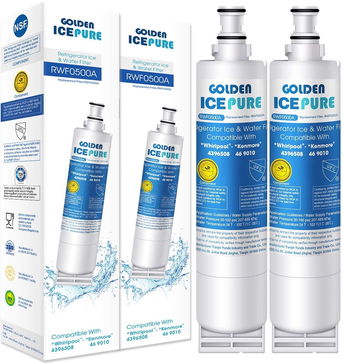 Omgoods - Waterfilter voor Koelkast, Set van 2 Stuks