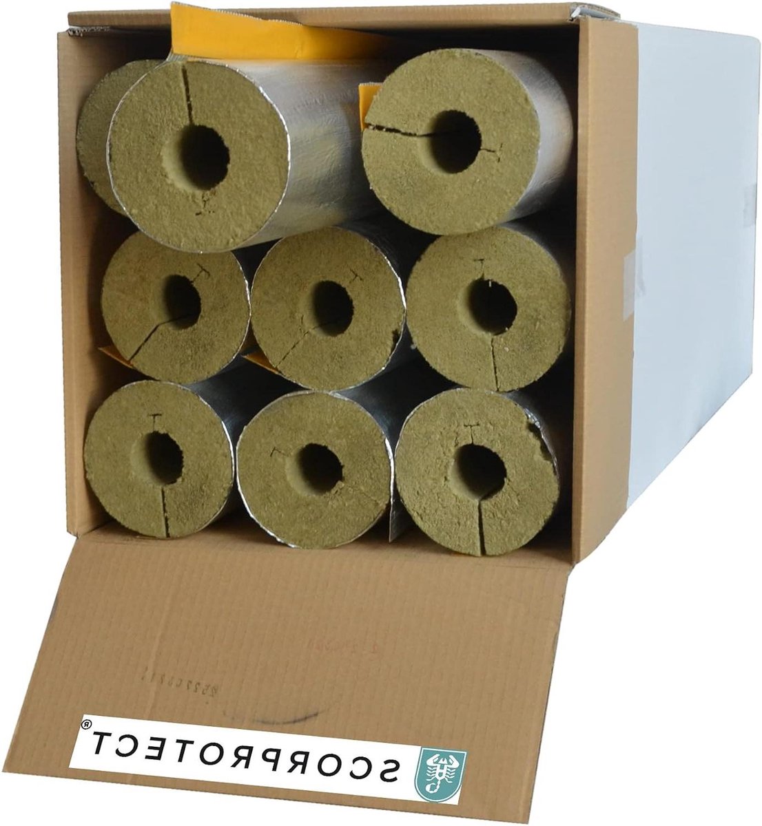 Isolatie Buisschalen - Steenwol Aluminium - Leidingen Isoleren - Niet-ontvlambaar A2 - 42 x 40 mm - Aluminium