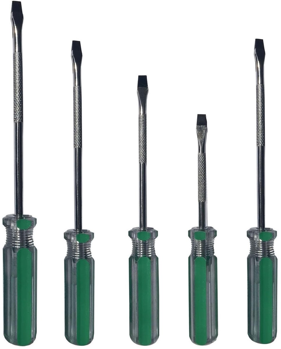 SolidKeus - 5-delige Platte Schroevendraaierset met Magnetische Tips