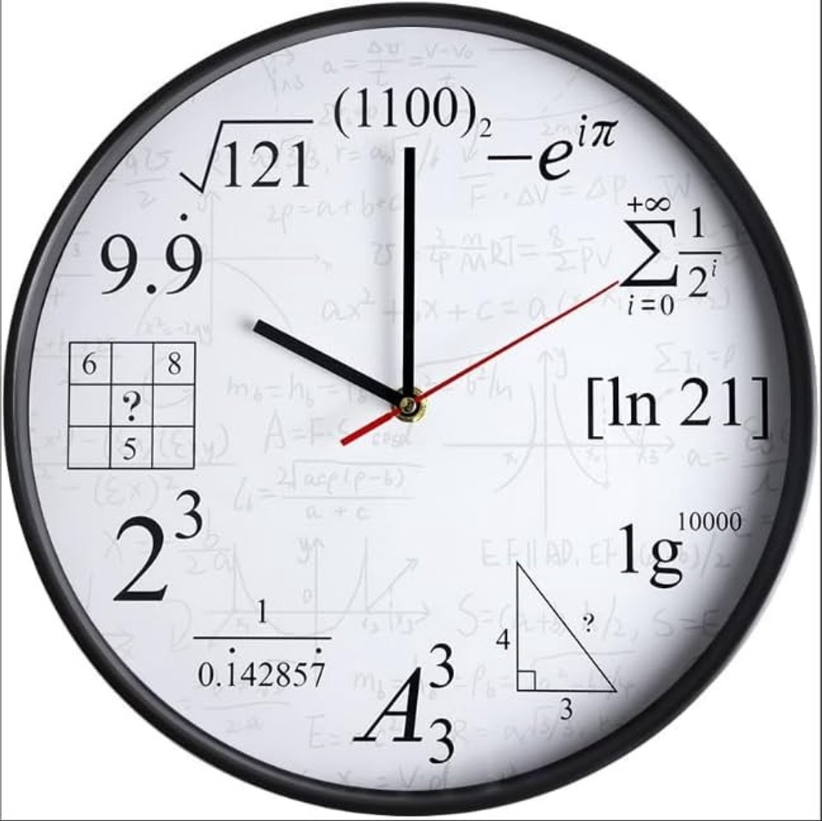 SolidKeus - Decoratieve Wekker met Wiskunde Thema
