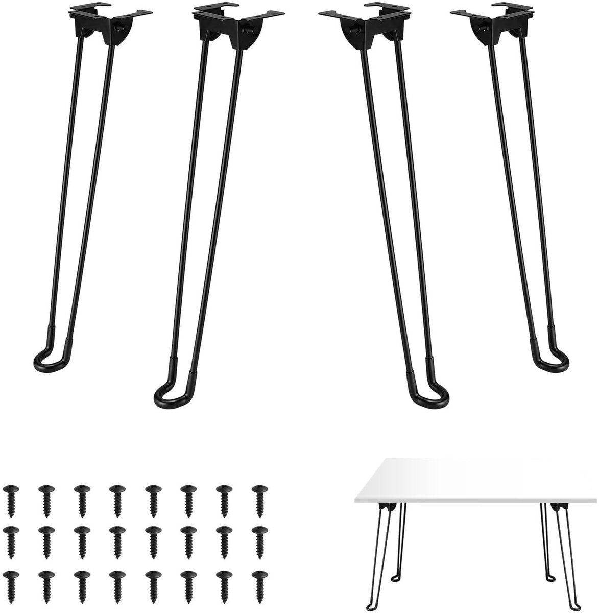 SolidKeus - Set van 4 Vouwbare Tafelpoten voor DIY Meubels