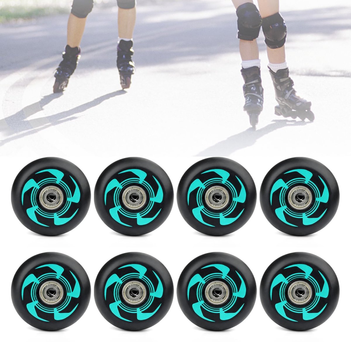 SolidKeus - Set van 8 Inline Skate Wielen met ABEC 9 Lagers