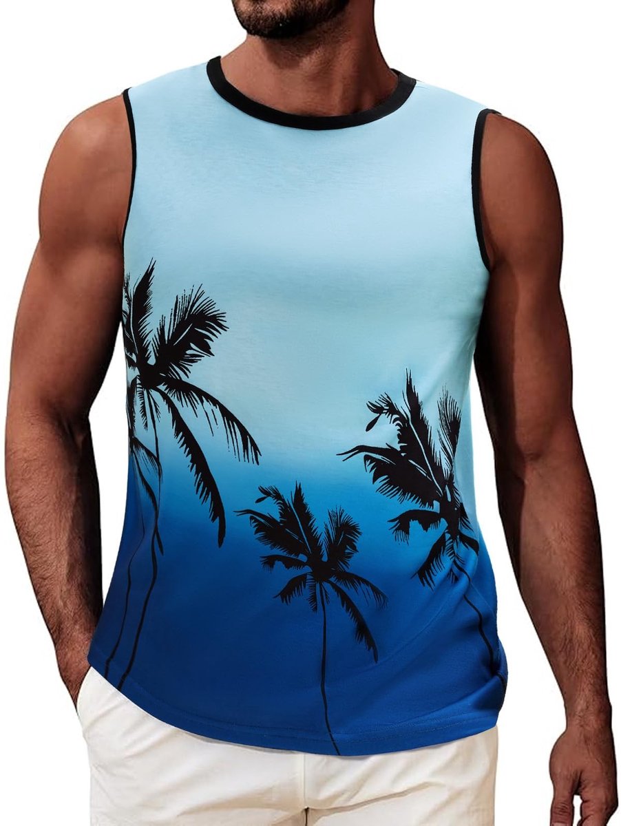 SolidKeus - Heren Mouwloze Tanktop Casual Sport T-Shirt