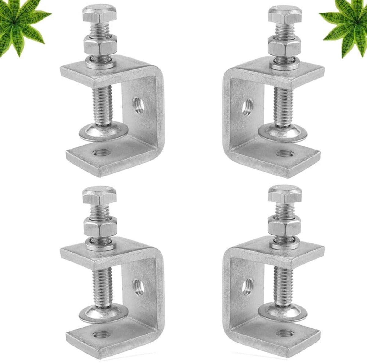 SolidKeus - 4 Stuks Roestvrijstalen C-Klemmen voor Houtbewerking