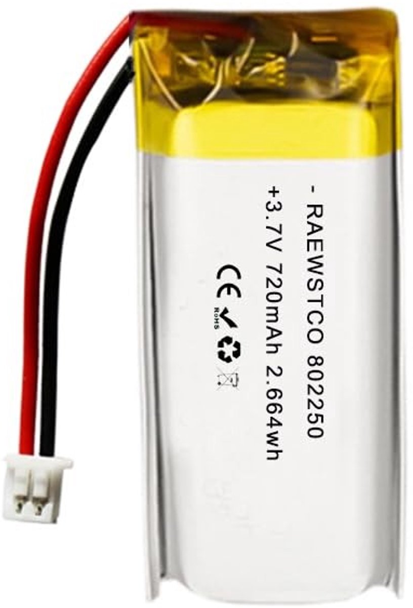 SolidKeus - 720 mAh 3.7V Polymeer Lithium Batterij voor Schoonheidsapparaten met LED