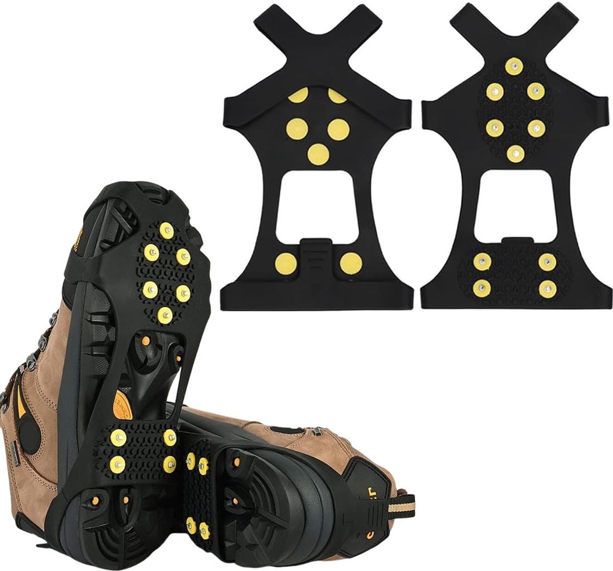 SolidKeus - Antislip IJscrampons voor Winterse Activiteiten, Maat L